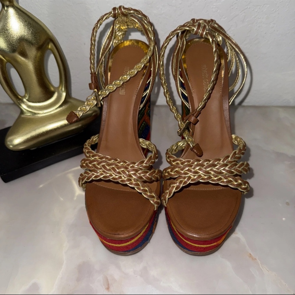 Roberto Cavalli wedges size 36.5 - Picture 4 of 16